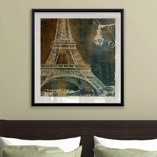 Nighttime Paris -Framed Giclee Print - 16x16