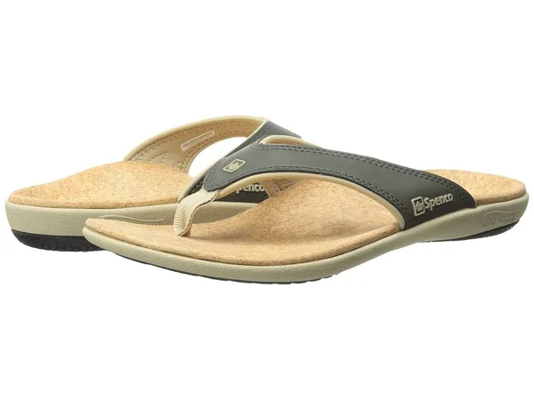 Spenco Yumi Leather - Men's Orthotic Sandals Dark Olive - Khaki - 10
