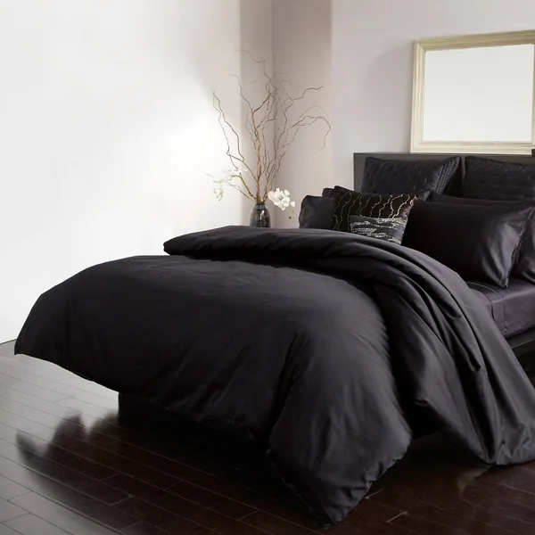 Donna Karan Silk Indulgence Duvet Cover Set, King - Black