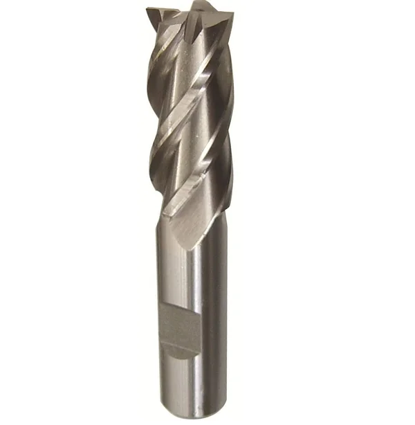 1/2x22 Carbide 4 Flute TiAlN 1x22 Flute Length 3x22 Overall Length 1/2x22 Shank Single End Square End Mill, Drill America