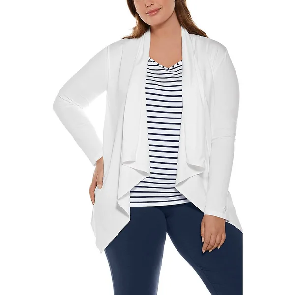 Women's Marietas Sun Wrap, UV Protective Sweaters For Women, White