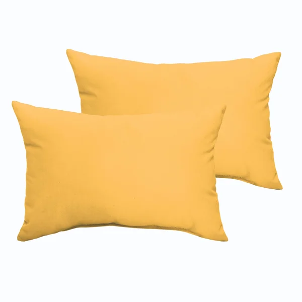 Sloane Butter Yellow Indoor/ Outdoor Knife Edge Pillow Set - 16 in x 26 in