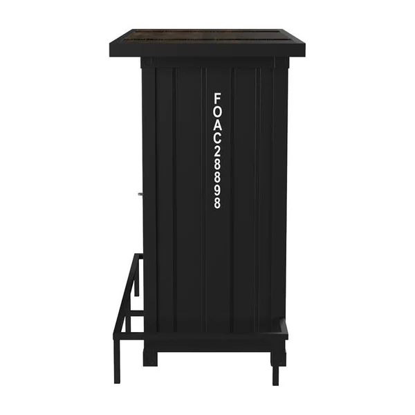 Furniture of America Lionna Contemporary Metal Bar Table in Black