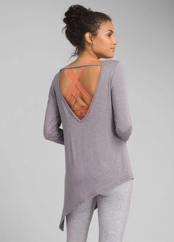 Prana Olson Top - Women's Xs Heather Grey