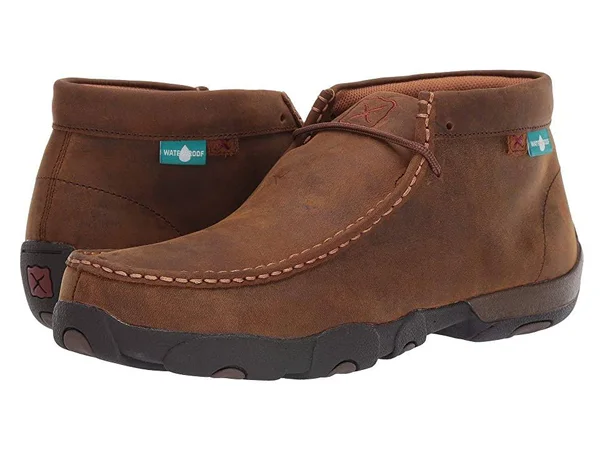 Twisted x Boots Men's MDMW001 Driving Moc - Distressed Saddle