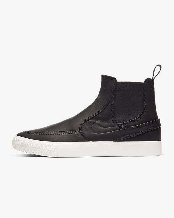 Nike Mens Zoom Janoski Slip Mid RM Leather Shoes, Black/Pale Ivory, Size 11
