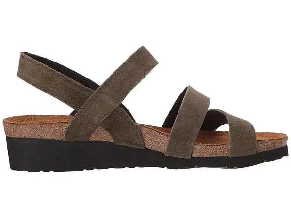 Naot Women's Kayla Sandal, Size: 42, Oily Olive Suede