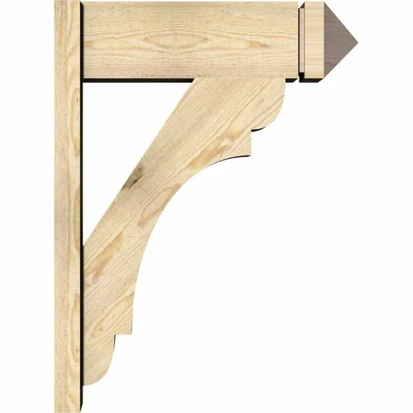 Ekena Millwork OUT08X24X32OLY03RDF 8x22W x 24x22D x 32x22H Olympic Rough Sawn Arts and Crafts Outlooker, Douglas Fir