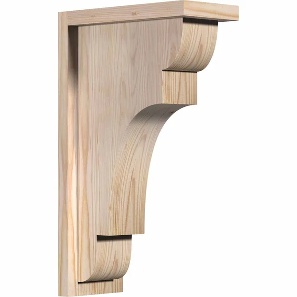 Ekena Millwork COR06X12X20NEB01SDF 5 1/2x22W x 12x22D x 20x22H New Brighton Smooth Corbel w/Backplate, Douglas Fir