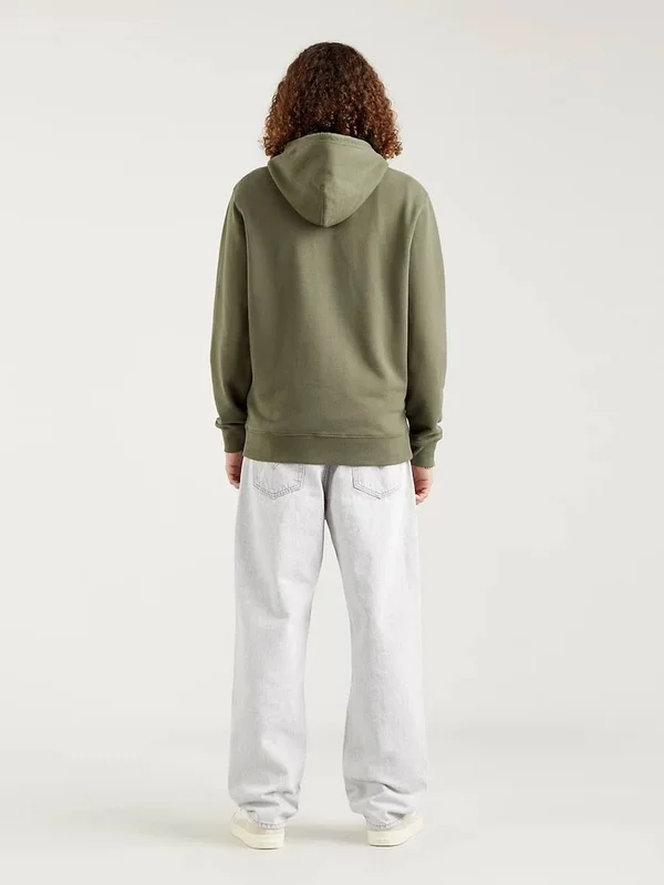 Levi&s French Terry Regular Fit Hoodie with Drawstrings, Green