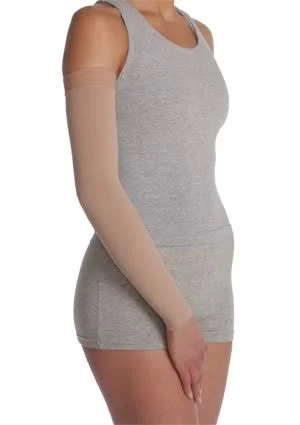 Juzo 2001mxcgrsb06 III Soft Circular Knit Arm Sleeve 20-30 mmHg Regular Max with Silicone Border - White