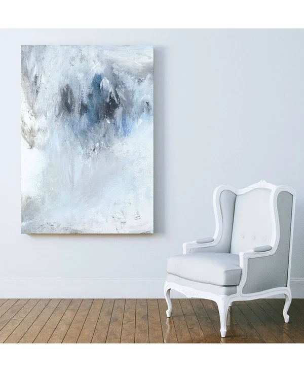 CLICART 22 in. x 28 in. Winter Wonderland II by Pi Studio Wall Art, White/ Blue