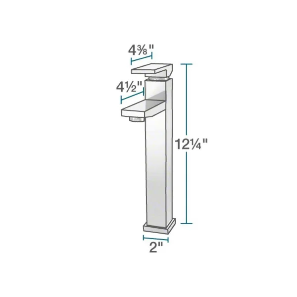 Rene R5-5002-R9-7003 16-1/2x22 Glass Vessel Bathroom Sink with Vessel Faucet Sink Frosted, Chrome