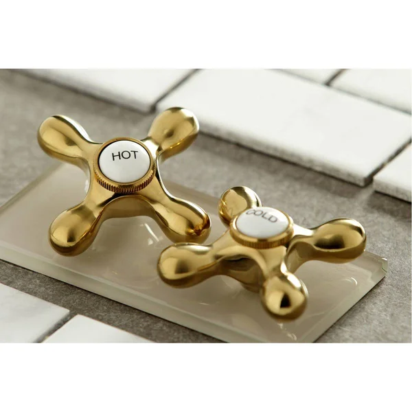 Kingston Brass Ks1282ax Heritage Wall Mount Kitchen Faucet - Polished Brass