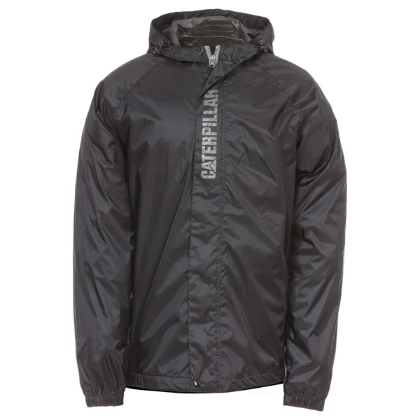 Caterpillar Typhoon Black Packable Rain Jacket - Large