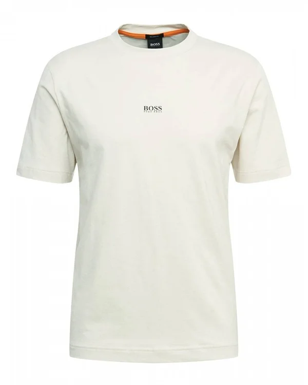 Boss Tchup Logo T Shirt Beige