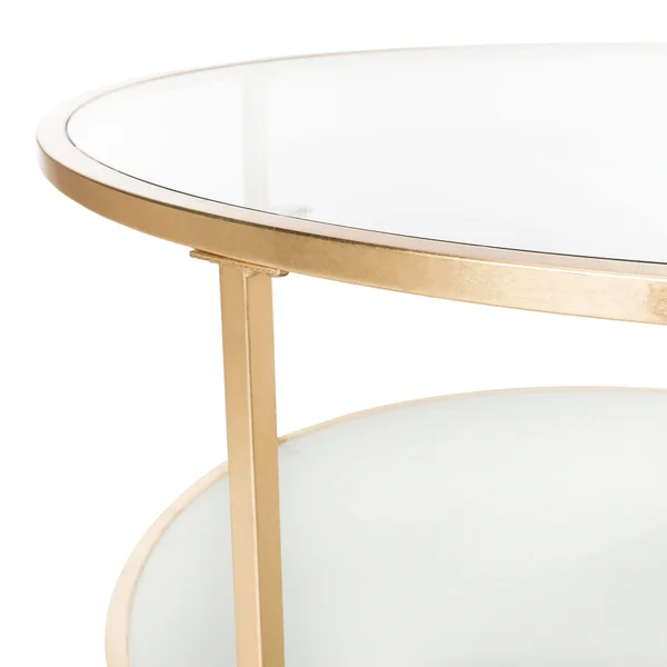 Safavieh Ivy 2 Tier Round Coffee Table - Gold