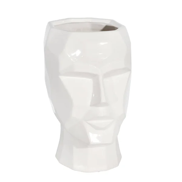 Sagebrook Home 14791-01 12 in. Ceramic Face Planter White