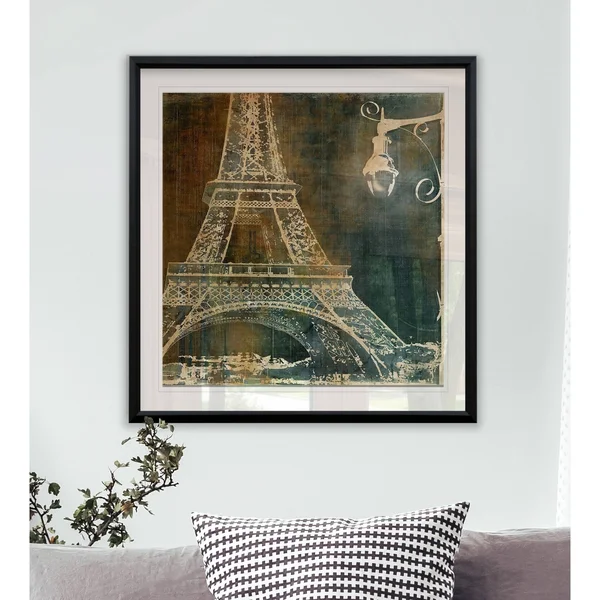 Nighttime Paris -Framed Giclee Print - 16x16