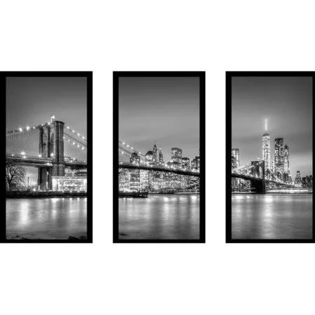 New York 3 Piece Framed Photographic Art Set Picture Perfect International Size: 25.5x22 H x 40.5x22 W x 1x22 D
