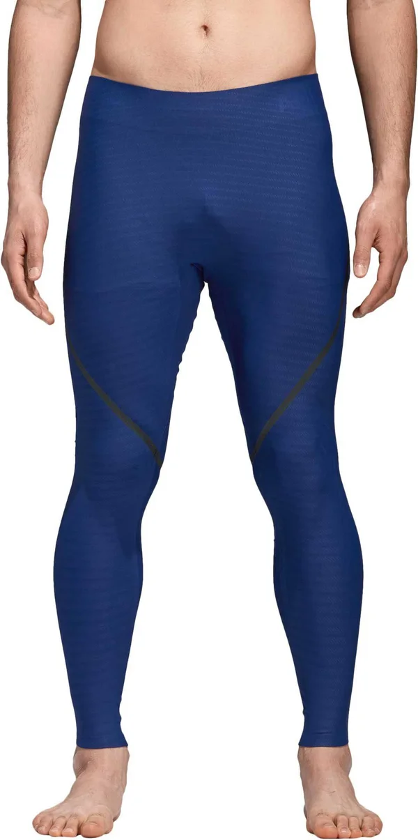 $150.00 MSRP Adidas Alphaskin Seamless Mens Training Tights ink Blue 2XL XXL