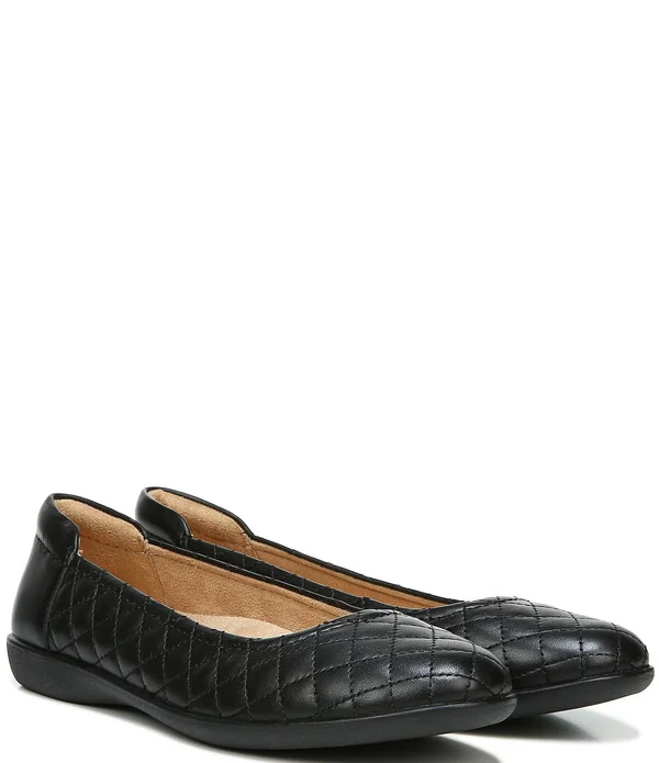 Naturalizer Flexy Quilted Leather Ballet Flats - 9.5W