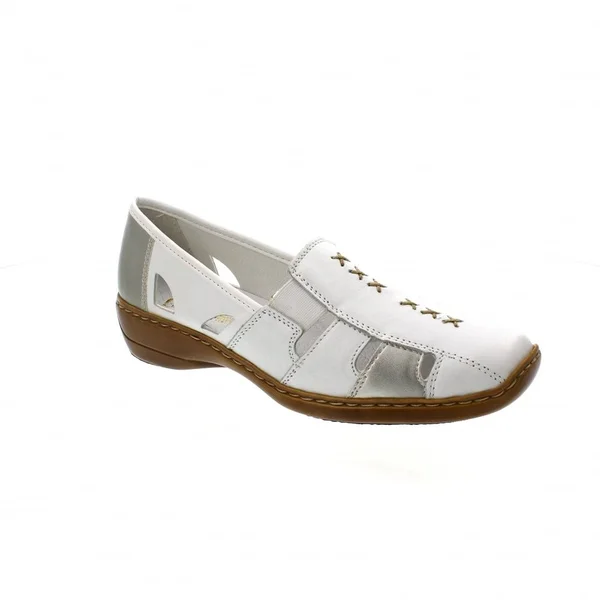 Rieker 41385-82 Ladies Slip on Cut Out Shoes Cream: EUR 40