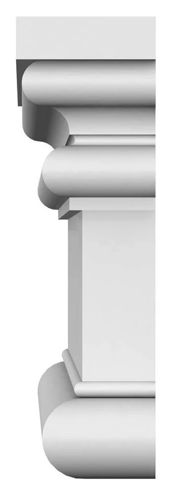 128 inch Bottom Width x 129 1/8 inch Top Width x 3 1/2 inchh x 7/8 inchp Bedford Crosshead