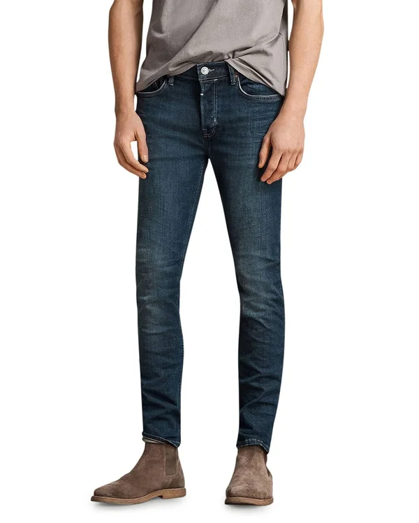 Allsaints Men's Cigarette Skinny Fit Jeans - Blue - Size 36