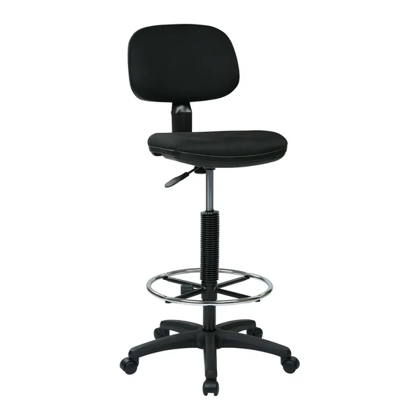 Office Star DC Sculptured Seat and Back Drafting Chair - Jet
