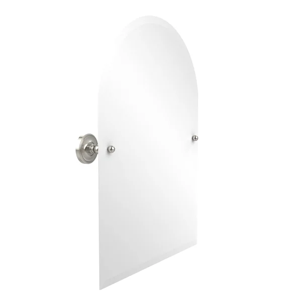 Allied Brass Frameless Arched Top Tilt Mirror Beveled Edge Polished Nickel