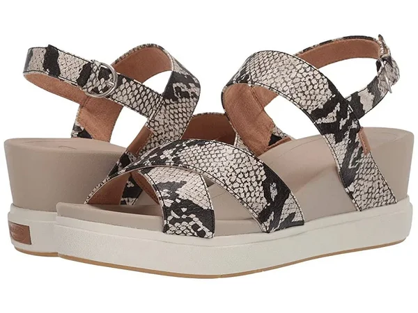 Dr. Scholl&s Scenario Women's Shoes Black/White Snake : 8 M