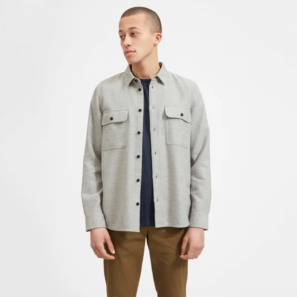 Men's Heavyweight Overshirt - Uniform Sweater by Everlane in Heather Grey, Size Large