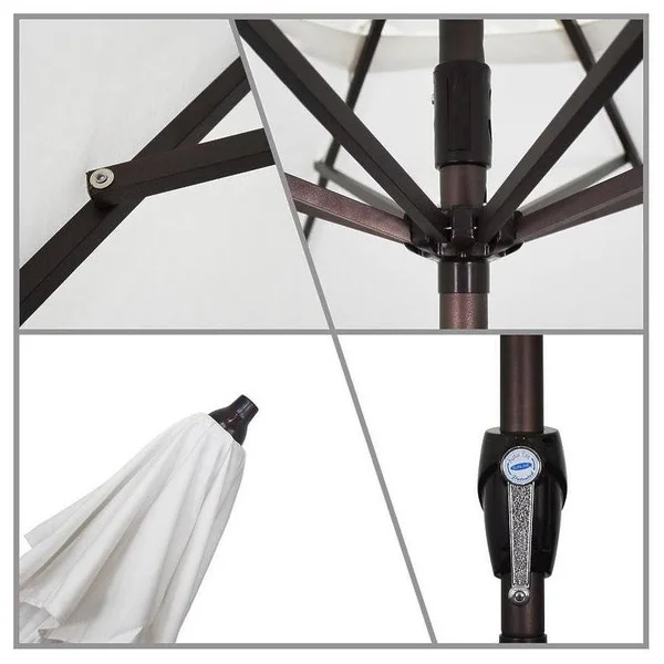 California Umbrella 9& Casa Series Patio Umbrella Sunbrella Spectrum Dove Fabric