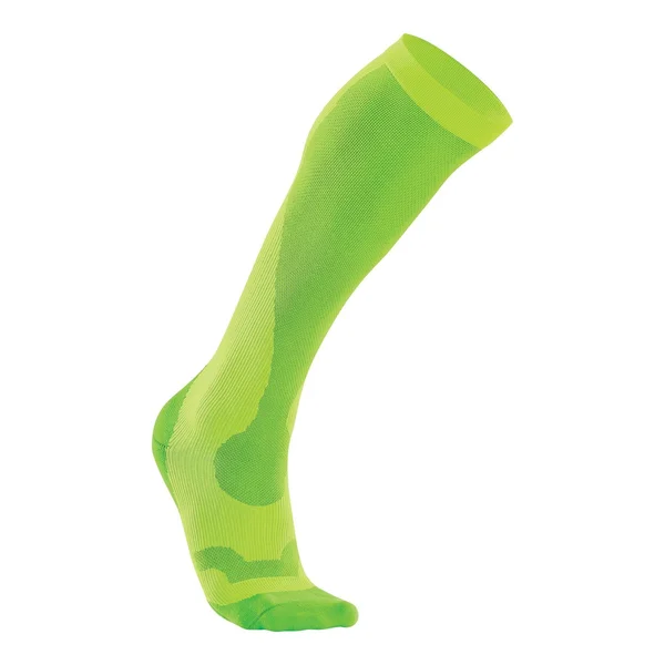 2XU Women's Compression Performance Run Socks, Fluro Green/Green
