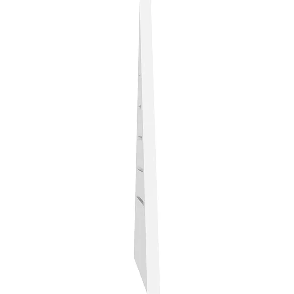 Ekena Millwork GVPTR46X1301SF 46x22W x 13-3/8x22H Triangle Surface Mount PVC Gable Vent 7/12 Pitch: Functional - w/ 3-1/2x22W x 1