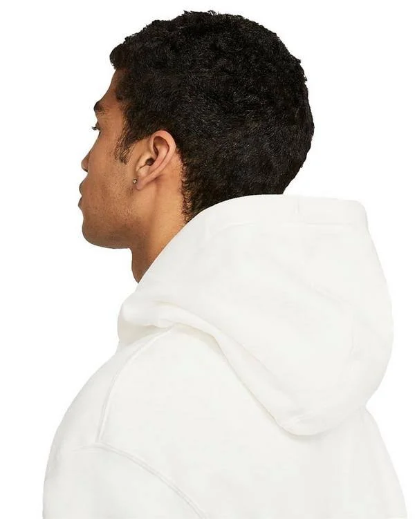 Nike White Fleece Sportswear Club Hoodie