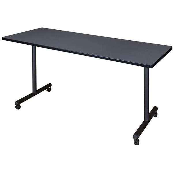 Kobe 60x22 x 24x22 Mobile Training Table in Grey - Regency MKTRCC6024GY