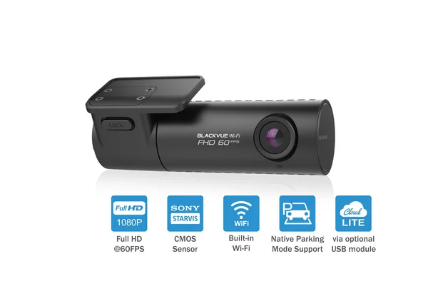 BlackVue DR590X-1CH with 32GB microSD Card - Full HD Wi-Fi Dashcam, Parking Mode Support