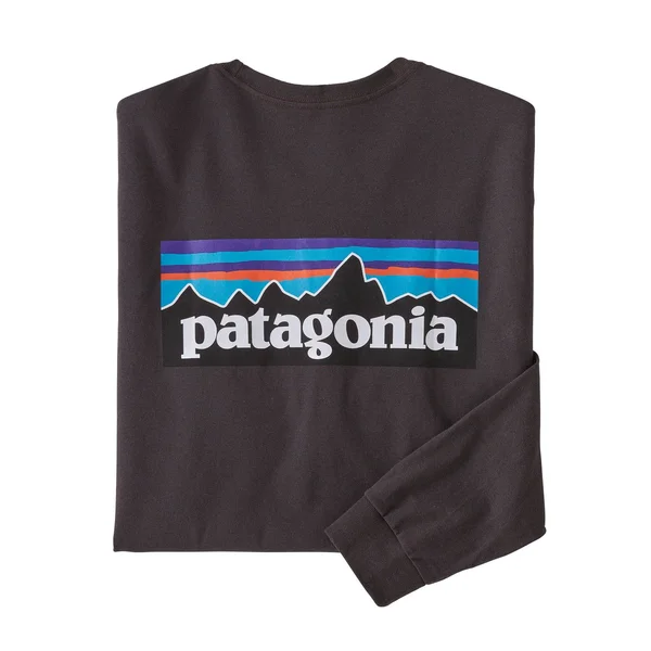Patagonia Men's Long-Sleeved P-6 Logo Responsibili-Tee Crater Blue, M