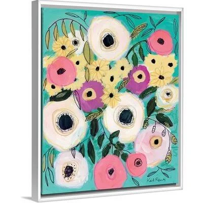 Wedding Bouquet by Kait Roberts - Painting Print on Canvas Red Barrel Studio Format: White Framed, Size: 16x22 H x 13x22 W x 1.7