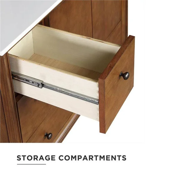 Dorel Living Bleeker 36 inch Bathroom Vanity, Chocolate Spice