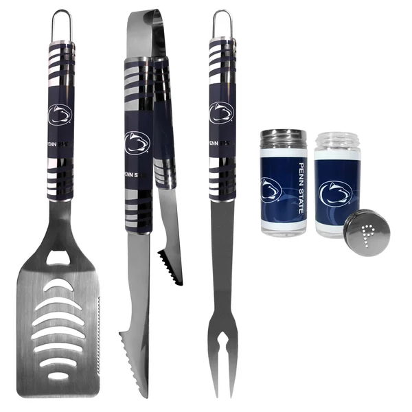 Penn St. Nittany 3 PC Tailgater BBQ Set and Salt and Pepper Shaker Set