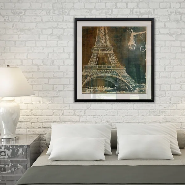 Nighttime Paris -Framed Giclee Print - 16x16