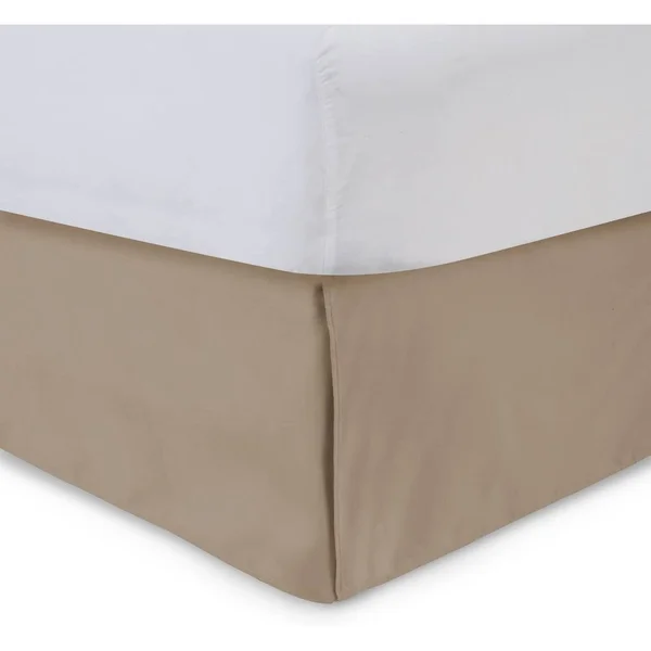 Harmony Lane Classic Tailored Bed Skirt with 14 Drop - King, Camel