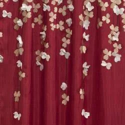 Lush Decor Flower Drops Shower Curtain, Red