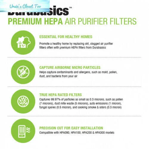 Durabasics Compatible HEPA Filter R - 3 Pack, Replacement for Honeywell Filter R
