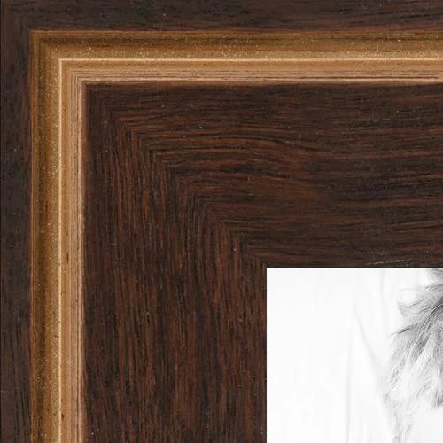 25x36 Contrast Walnut Wood Picture Poster Frame for 36x25 Photo 2WOM-D11221-25x36 by ArtToFrames