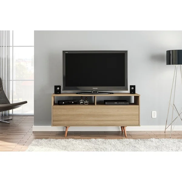 Fava 59 in. TV Stand - Light Brown - Polifurniture - 401607810001