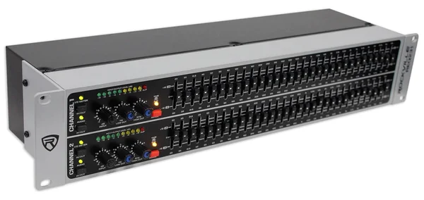 Rockville REQ231 Dual 31 Band 1/3 Octave Graphic Equalizer+3 Way Mono Crossover